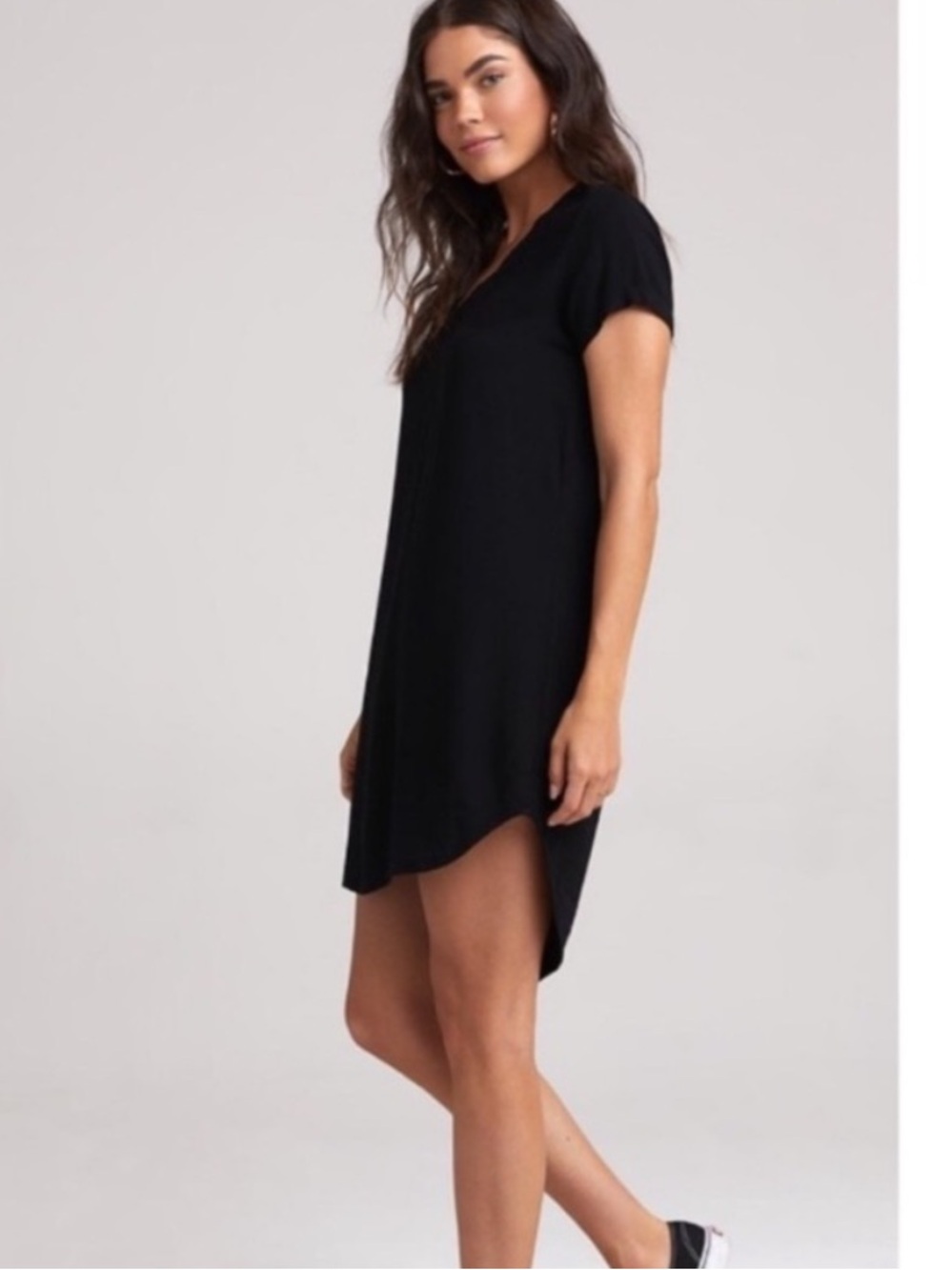 OBELLA DAHL V Neck Tee Shirt Dress Sz XS